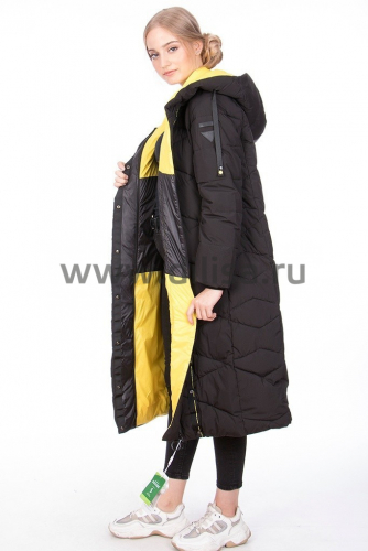 Пальто Towmy 2365_Р (Черный/Желтый 003)