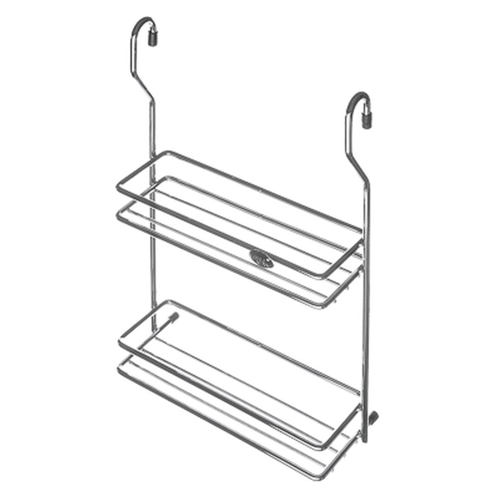 Полка двухъярусная на рейлинг 21x8 2x30 6 см vetta cwj203m