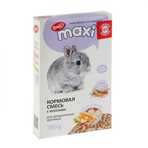 Кормовая смесь «Ешка MAXI» для кроликов, с фруктами, 750 г