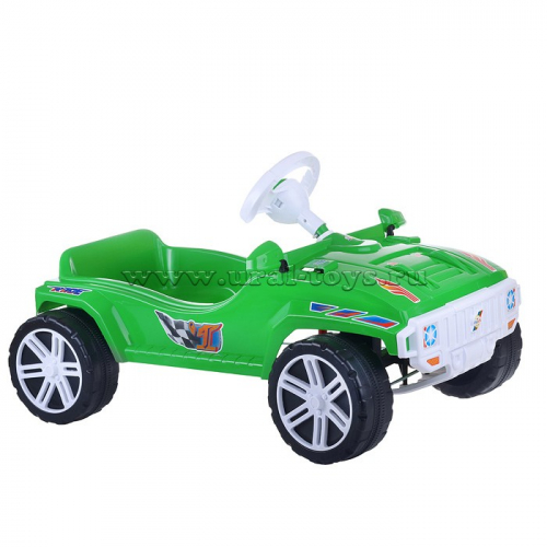 Машинка педальная зеленая