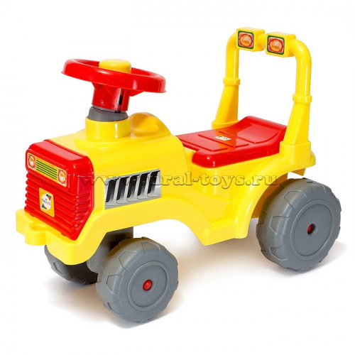 Машинка Беби Трактор желтый автомобиль-каталка