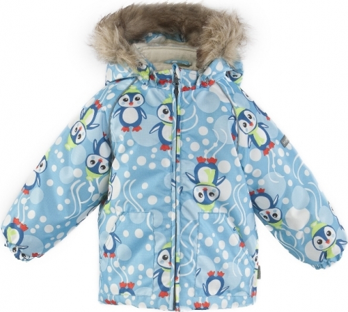 Куртка для малышей VIRGO,голубой с принтом 676, размер 80