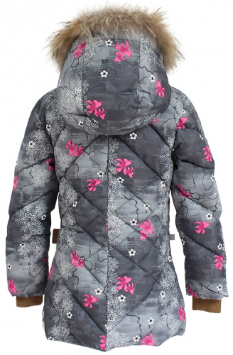 Куртка для девочек NOOMI 2, серый с принтом 71348, размер 110