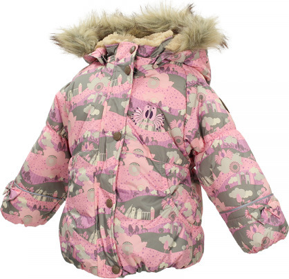 Куртка для малышей LOTTA, розовый с принтом, 74