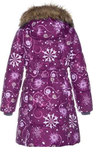 Пальто для девочек YACARANDA, бордовый с принтом 94234, размер 110