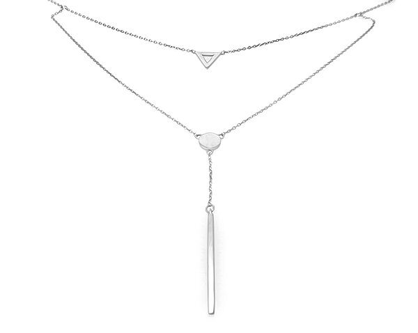Колье из серебра без вставки, Ю-55005
