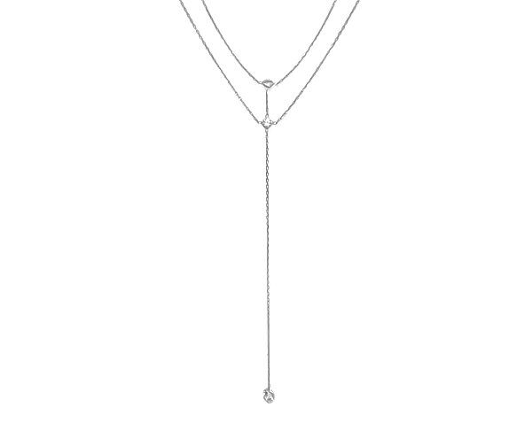 Колье из серебра куб.циркон., ТФК-22