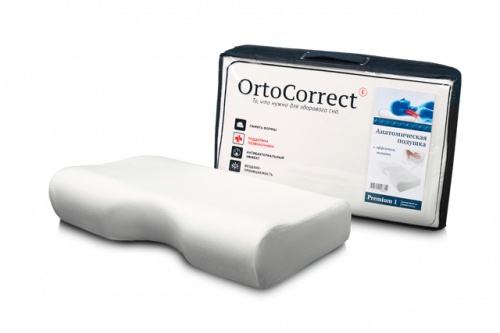 Анатомическая подушка OrtoCorrect с эффектом памяти Premium 1