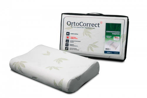 Анатомическая подушка OrtoCorrect с эффектом памяти   AloeVera L