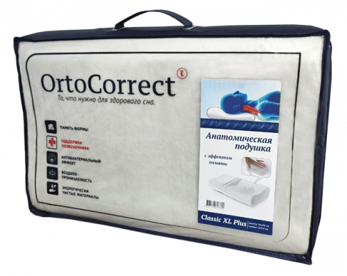 Анатомическая подушка OrtoCorrect с эффектом памяти Classic  XL plus