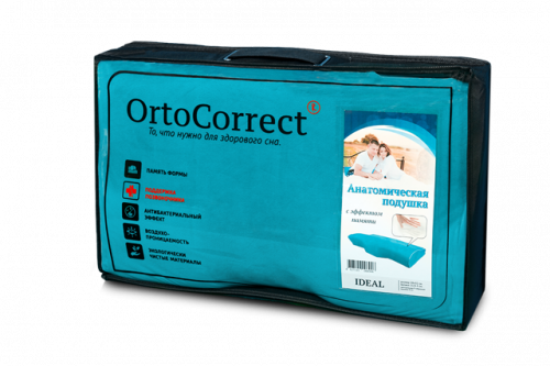 Анатомическая подушка OrtoCorrect с эффектом памяти IDEAL