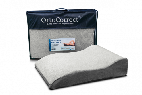Анатомическая подушка OrtoCorrect с эффектом памяти Под ноги (с регулировкой высоты)