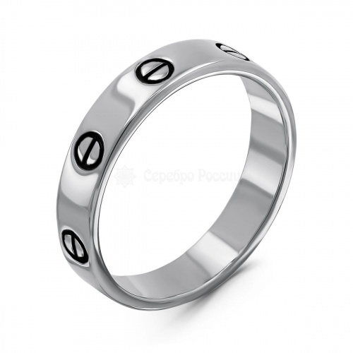 Кольцо из серебра родированное К-0034ркл