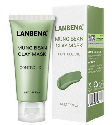 Lanbena Mung Bean Clay Face Mask Маска для лица от угревой сыпи, 50 гр