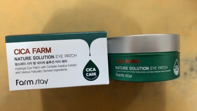 FarmStay Cica Farm Nature Solution Eye Patch Гидрогелевые патчи для глаз с экстрактом центеллы азиатской