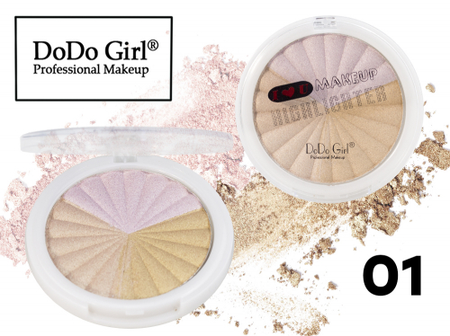 Хайлайтер DO DO GIRL I love U Makeup Highlighter, 3 цвета, ТОН 01