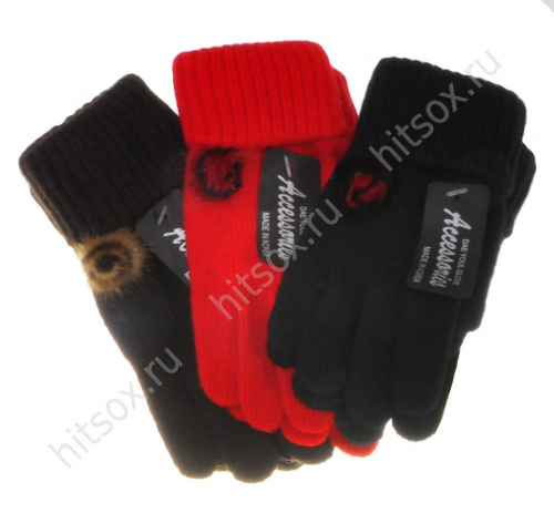 перчатки женские теплые