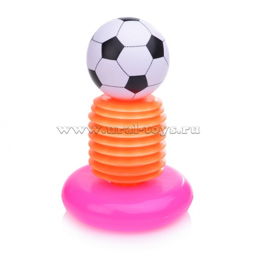 Игрушка пищалка,ручка в форме мяча,в сетке