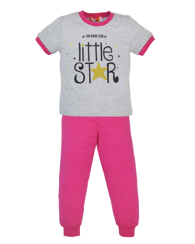 Пижама детская Let's Go LGO-9151-FUC, серый