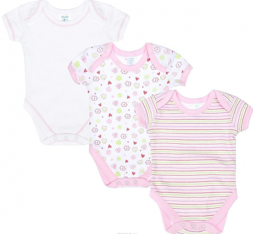 Комплект одежды для малыша Spasilk Боди с коротким рукавом SPS-ON-A1P, розовый