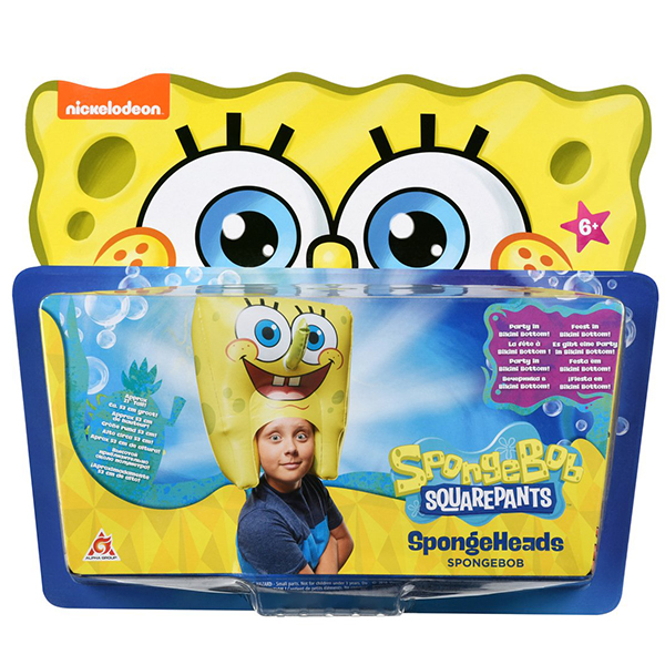 Ст.цена 1399руб. SpongeBob шляпа надувная в виде персонажа - Спанч Боб смеется