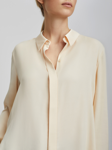 Удлиненная блуза с планкой