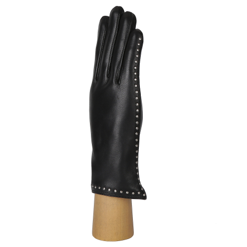 Перчатки жен. 100% нат. кожа (ягненок), подкладка: шерсть, FABRETTI 15.20-1 black