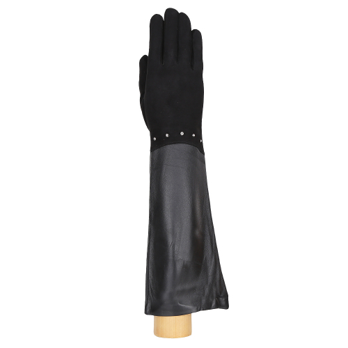 Перчатки жен. 100% нат. кожа (ягненок), подкладка: шерсть, FABRETTI 12.73-1 black