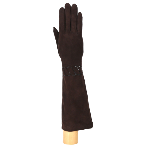 Перчатки жен. 100% нат. кожа (ягненок), подкладка: шерсть, FABRETTI 9.88-2 chocolate