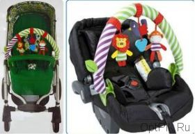 Дуга на коляску, кроватку, автокресло (в зеленую полоску) Mamas & Papas