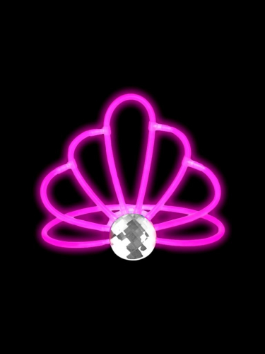Светящаяся диадема для карнавалов и праздников, Розовая корона, с химическим источником света (полипропилен, стеклянная капсула с люмисцентной жидкостью) / 17x17x12,5см арт.80251