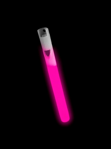 Светящийся игрушечный свисток для карнавалов и праздников Розовый свисток, с химическим источником света (полипропилен, стеклянная капсула с люмисцентной жидкостью) / 16x1,5x1,5см арт.80513