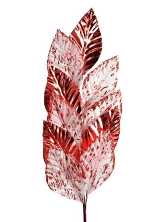 Интерьерное украшение Ветка Красная фольга из ткани (полиэстер) / 73x15x1см арт.82210