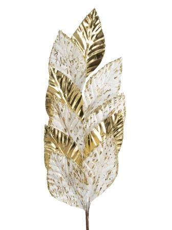 Интерьерное украшение Ветка Осина золотая из ткани (полиэстер) / 73x16x1см арт.82218