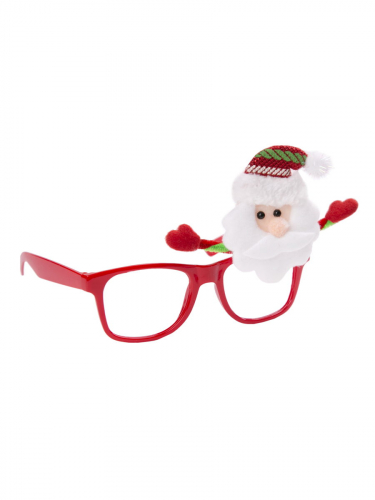 Новогодние очки Дед Мороз из полипропилена с декором из нетканого материала (полиэстер) / 20x16см арт.76194
