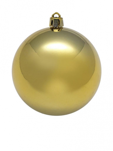 Новогоднее подвесное украшение Шар ХL золотой из полистирола, размер 10 см / 10х10х10см арт.80808