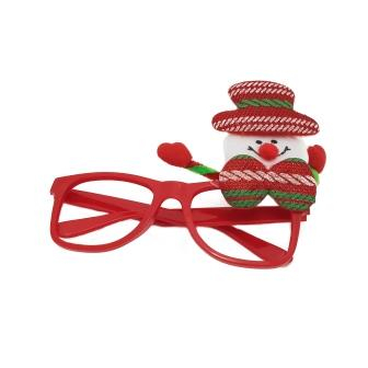 Маскарадные очки Снеговик из полипропилена, с декором из нетканого материала (полиэфирные волокна) / 20x20x4,5см арт.82014