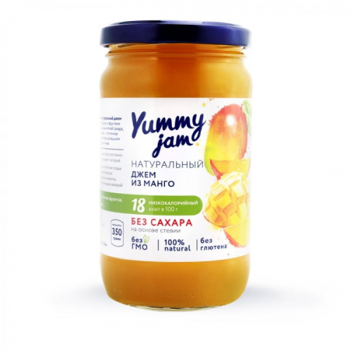 Yummy Jam. Фруктовый натуральный джем без сахара, из манго 350 гр. 1/15