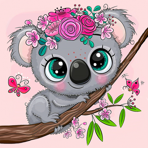 Алмазная мозаика: Маленькая коала 20 на 20 Ag2503