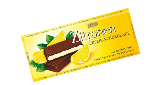 Темный шоколад с лимонной начинкой (62%) Вес 100  грамм. Срок годности 15  мес.