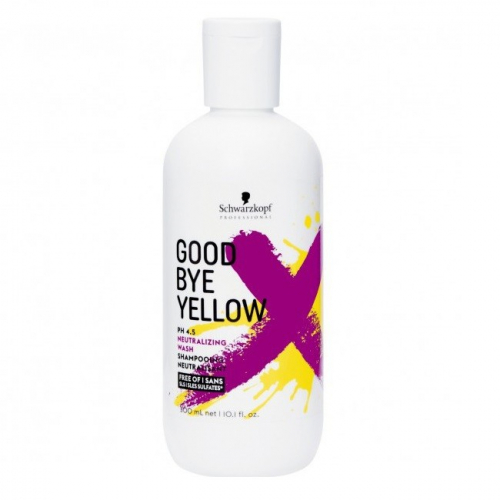 Безсульфатний шампунь с антижелтым эффектом Schwarzkopf Goodbye Yellow Shampoo