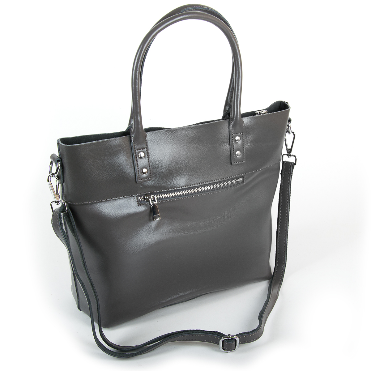 Сумка Женская Классическая кожа ALEX RAI 9-01 8776 dark-grey