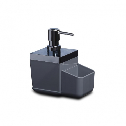 Toskana Дозатор для моющих средств с секцией для хранения губки (серый)