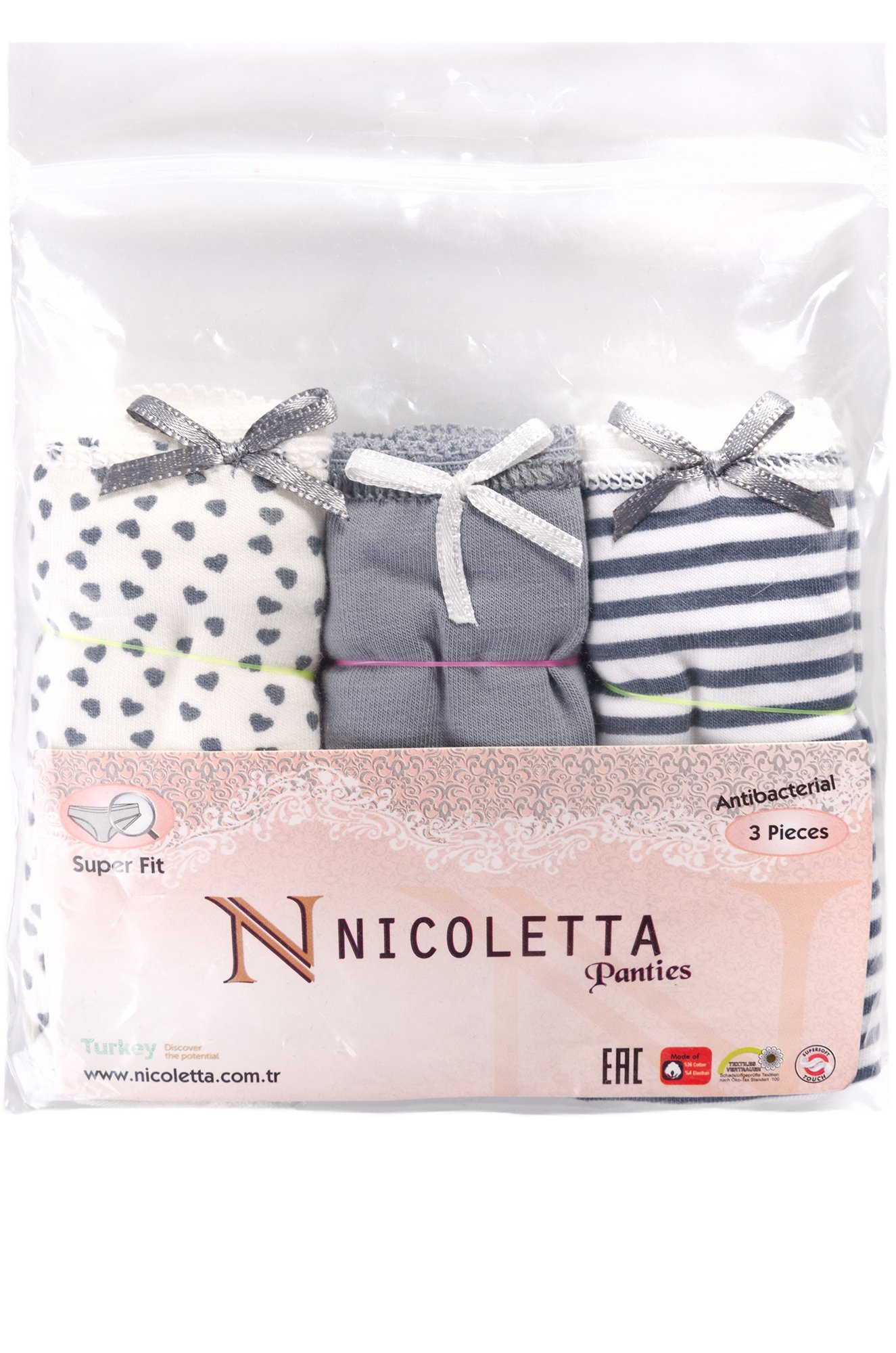 Nicoletta, Трусики женские 3шт. Nicoletta