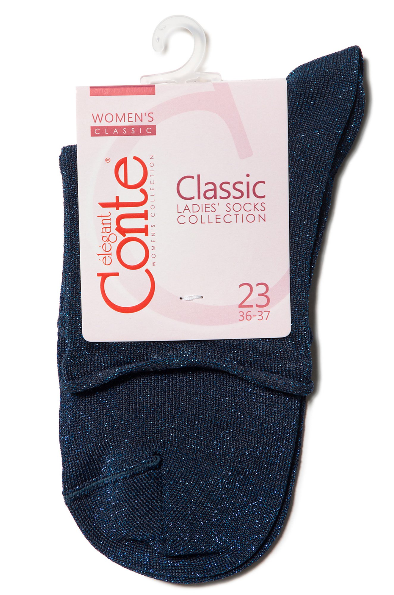 Conte elegant, Носки женские из вискозы с люрексом Conte elegant