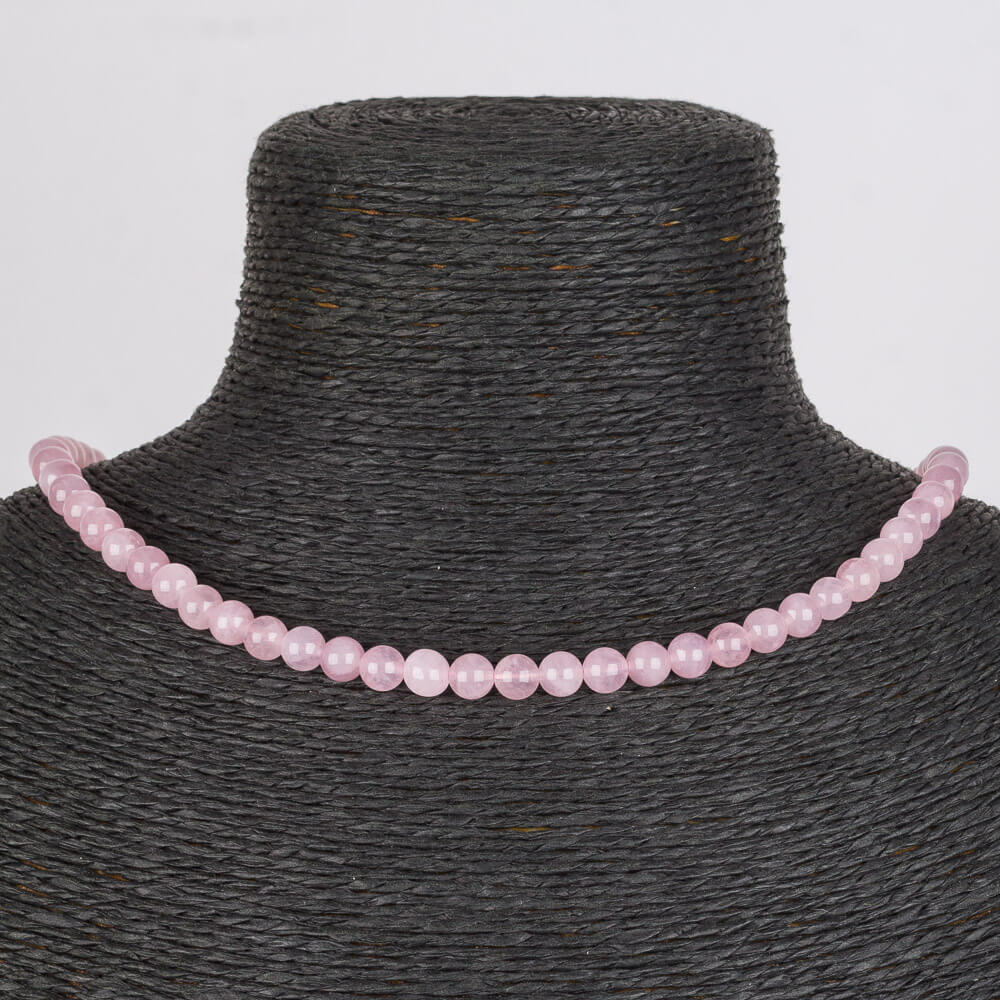 Радуга Самоцветов Бусы с Розовым кварцем