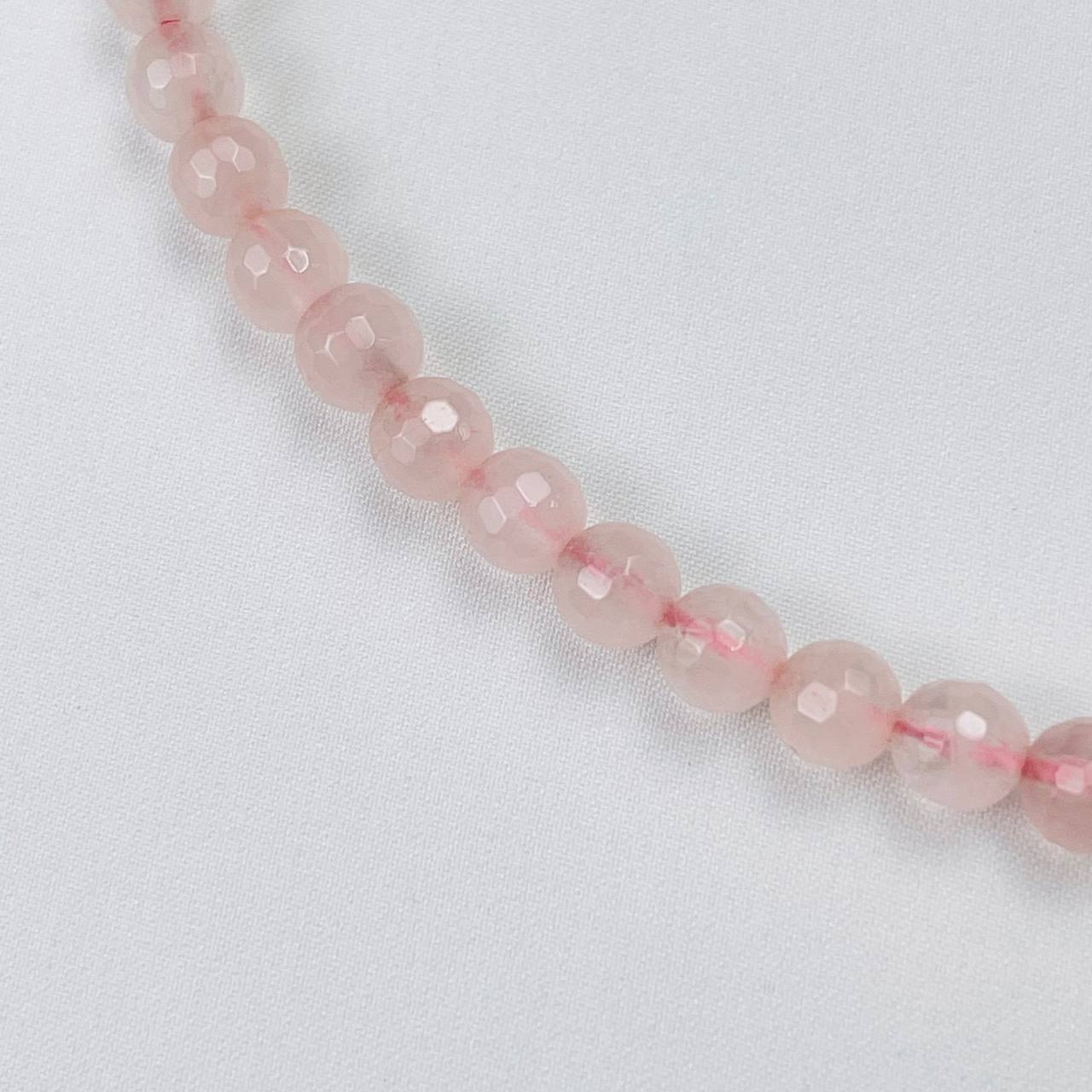 Радуга Самоцветов Бусы с Розовым кварцем