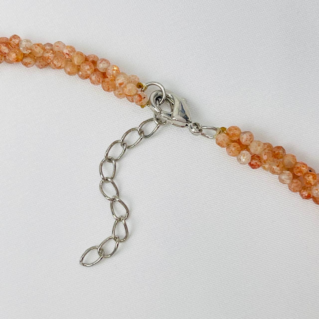 Радуга Самоцветов Колье тройное из Солнечного камня