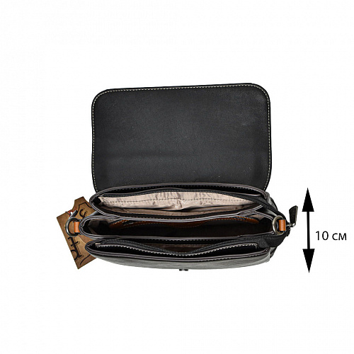 f5061 ca-001 black сумка женская FLAME DANCE экокожа 27x19х10