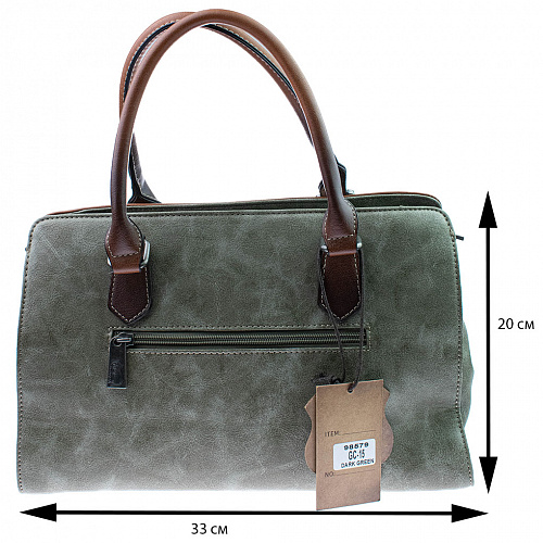 98579 gc-15 dark green сумка женская FLAME DANCE экокожа 33x20х16